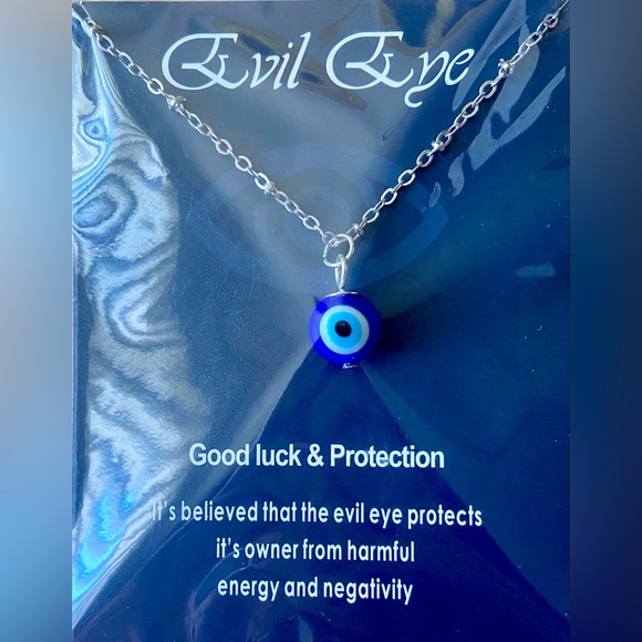 🧿 Evil Eye 🧿 Silver Necklace - Picture 2 of 2